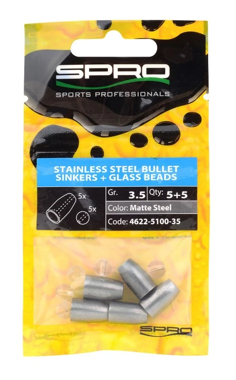 Spro Stainless Steel Bullet Sinkers 4 Spro Stainless Steel Bullet Sinkers - Afbeelding 2