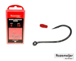 Rozemeijer Worm & Dropshot Hooks 10pcs -Sportvisserserdenhaag Winkel 68340 incl packaging
