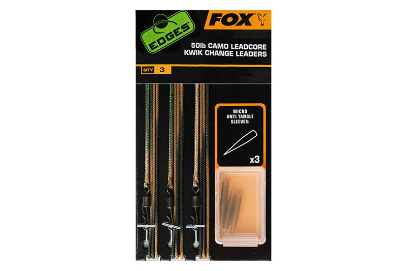 Fox Edges Camo Leadcore Kwik Change Leaders 50lb 3 Fox Edges Camo Leadcore Kwik Change Leaders 50lb