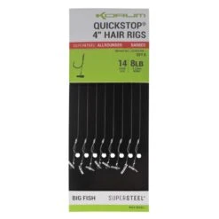 Korum Supersteel Allrounder Barbed 4" Quickstop Hair Rigs